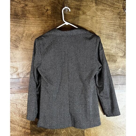 Coldwater Creek‎ Blazer Jacket Size 10 Silk Blend Gray Career Work - Picture 5 of 5